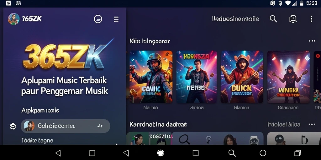 Tampilan gameplay musik yang interaktif dan menarik.