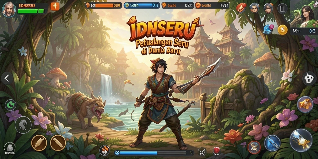Screenshot IDNSERU menunjukkan aksi seru dalam eksplorasi petualangan.