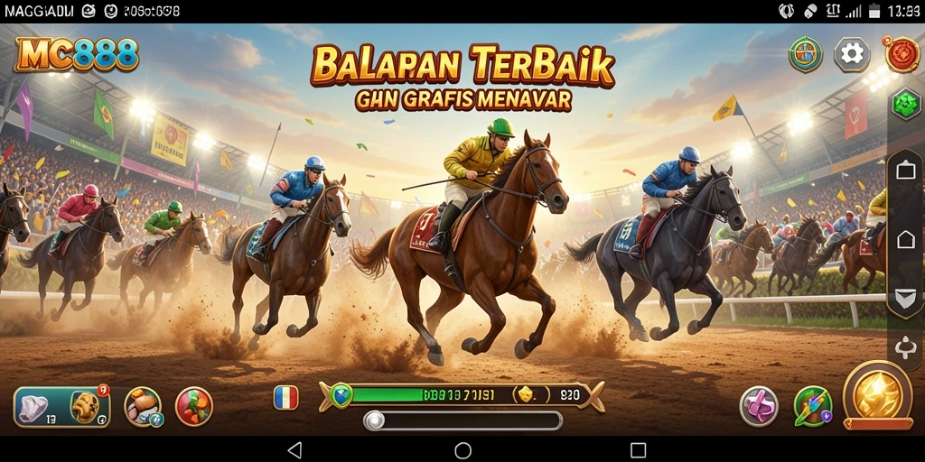 Tampilan gameplay MC888 yang mendebarkan saat balapan.
