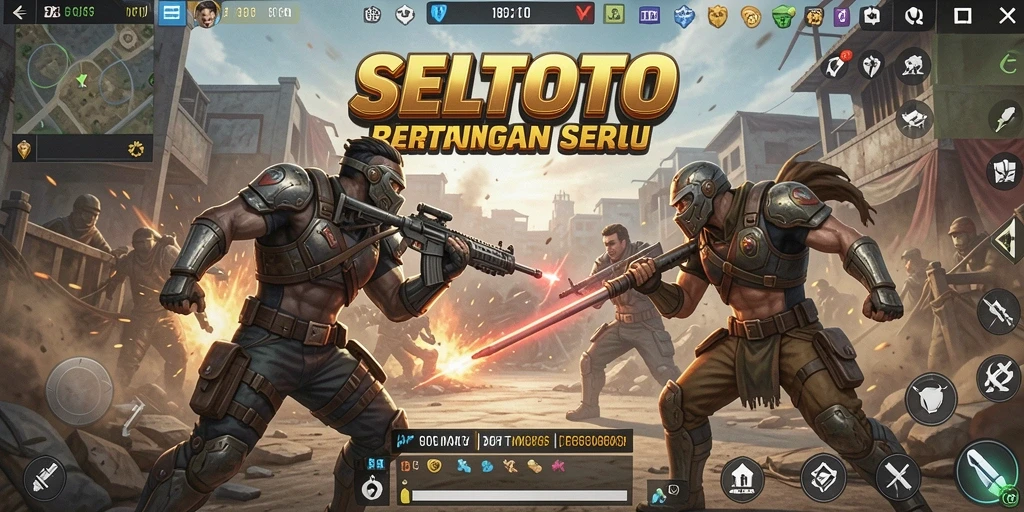 Gameplay intens di SELTOTO dengan pertempuran Battle Royale.