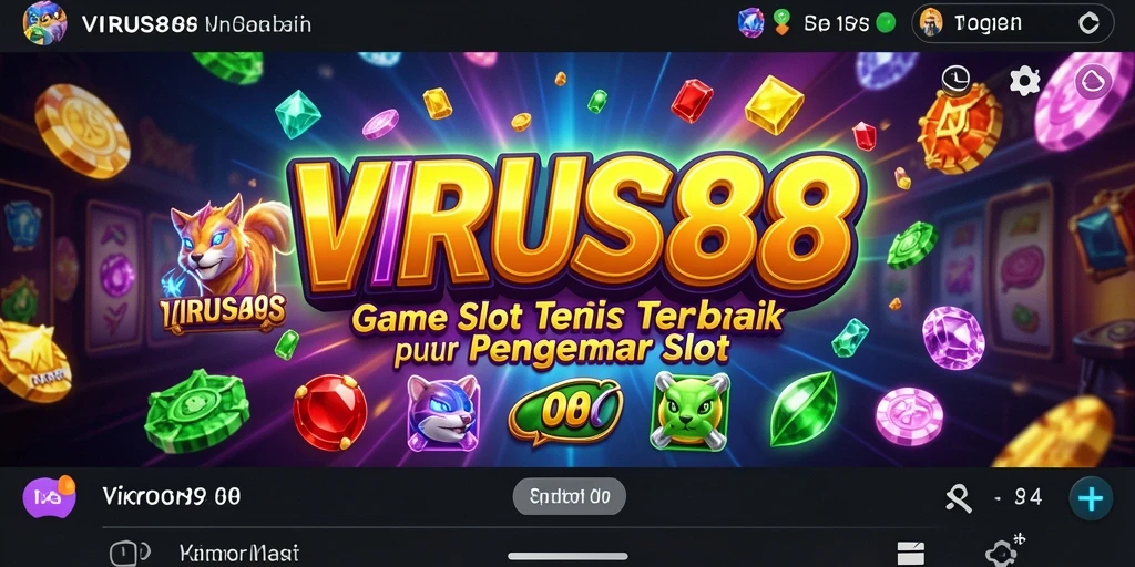 Tampilan gameplay menarik dari VIRUS88 yang penuh warna.