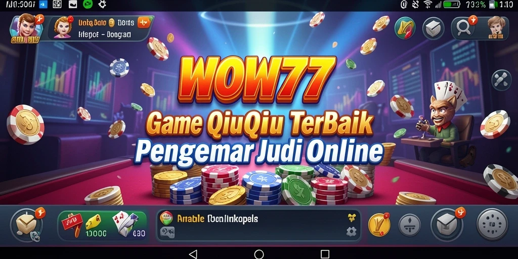 Tampilan gameplay QiuQiu di aplikasi WOW77 yang seru.